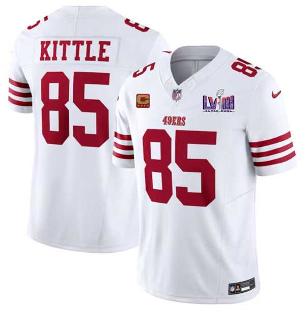 Men & Women & Youth San Francisco 49ers #85 George Kittle White 2024 F.U.S.E. Super Bowl LVIII Patch And 4-star C Patch Vapor Untouchable Limited Jersey,We sell and wholesale Men & Women & Youth San Francisco 49ers #85 George Kittle White 2024 F.U.S.E. Super Bowl LVIII Patch And 4-star C Patch Vapor Untouchable Limited Jersey on line form chian!